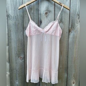 Victoria’s Secret Sheer Light Pink Babydoll Nighty